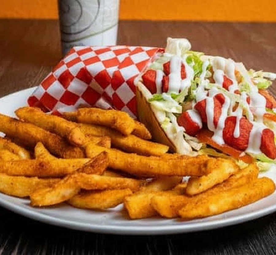 Chicken Gyro Wrap W/Fries