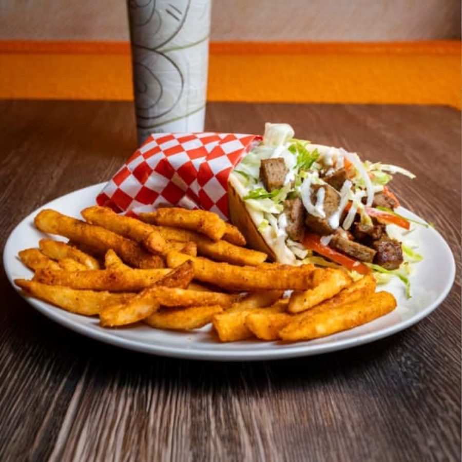 Lamb Gyro Wrap W/Fries